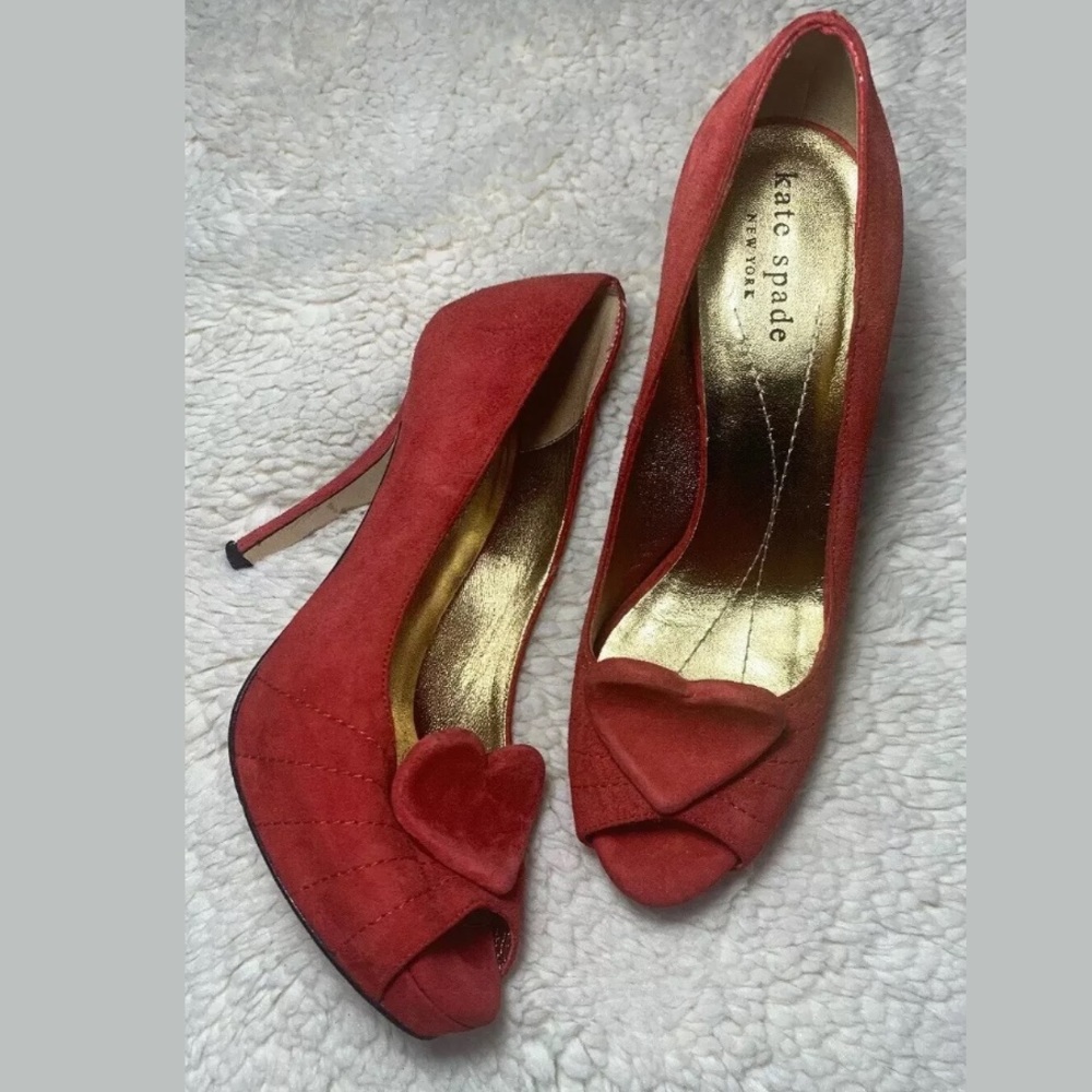 Kate Spade Suede Genny Platform Pumps Heels